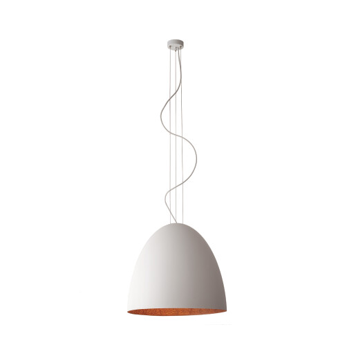 Lampa Wisząca sufitowa EGG WHITE/COPPER M - 10323