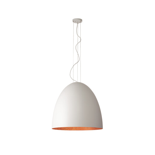 Lampa Wisząca sufitowa EGG WHITE/COPPER XL - 10325