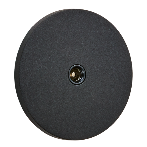 Gniazdo telewizyjne TV okrągłe metalowe czarny mat Togglica Round