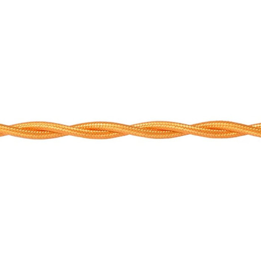 Kabel w oplocie skręcanym złoty 2x0,75mm