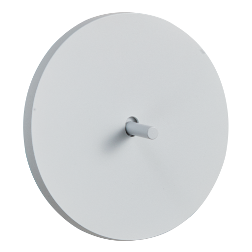 Włącznik okrągły metalowy pojedynczy / schodowy biały mat Togglica Round 4U