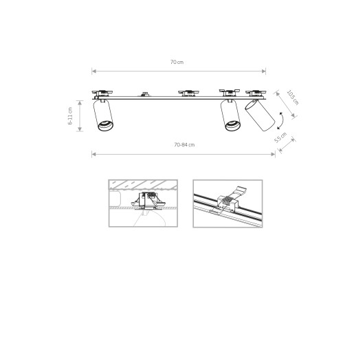 Lampa punkotwa MONO SURFACE - 7835