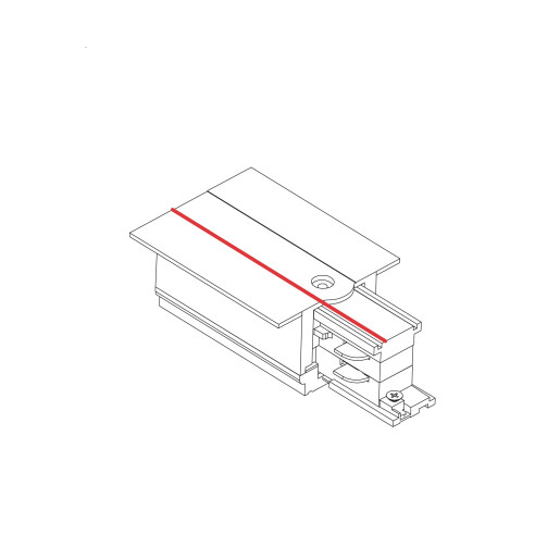 Lampa  CTLS REC POWER END CAP RIGHT WH (PER) - 8691