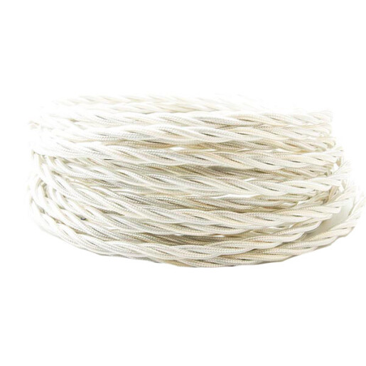 Kabel w oplocie skręcanym naturalny 2x0,5mm