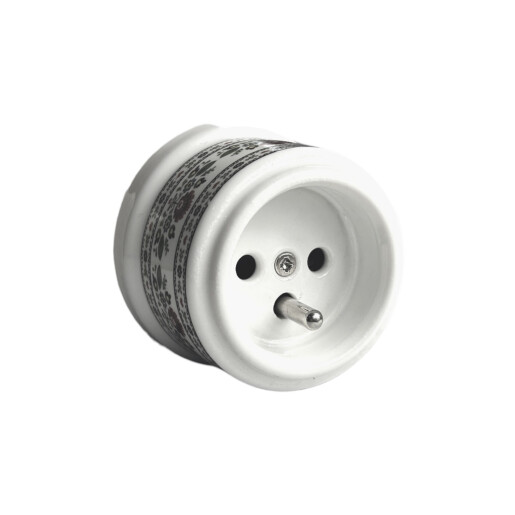 Gniazdo ceramiczne FOLK z bolcem natynkowe ANTICA, AN.206.2