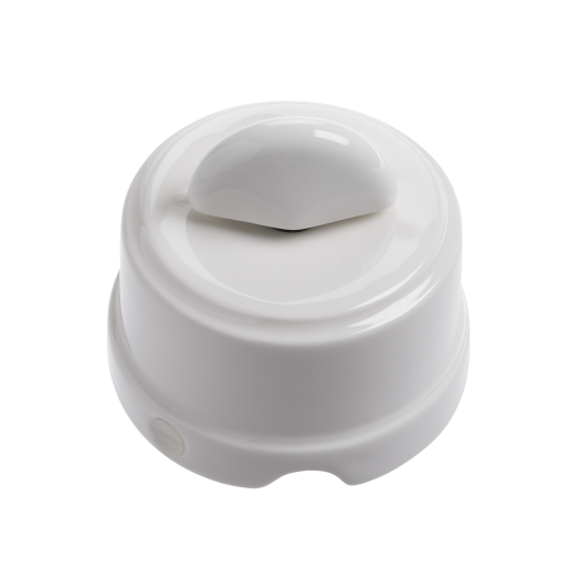 Porcelanowy włącznik natynkowy obrotowy pojedynczy  GiGambarelli SX110.B