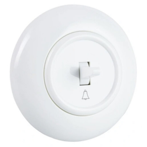 Włącznik dzwonkowy podtynkowy biały Loft PRL retro H1-111MW Włącznik dzwonkowy podtynkowy biały Loft PRL retro H1-111MW