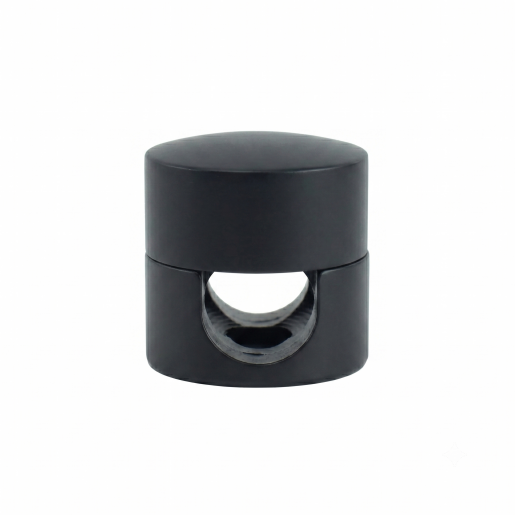 Uchwyt przewodu Alu otwór 9mm,dia16mm,czarny