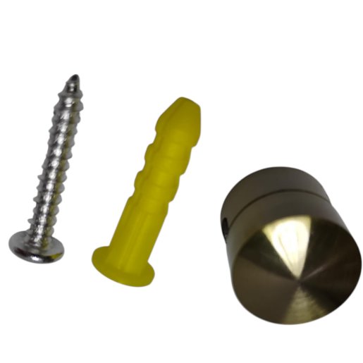 Uchwyt przewodu Alu otwór 9mm ,dia16mm, patyna