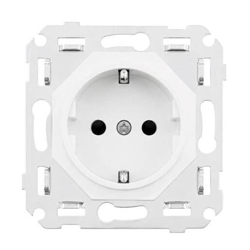 Togglica 4U mechanizm gniazdo Schuko biały mat EU