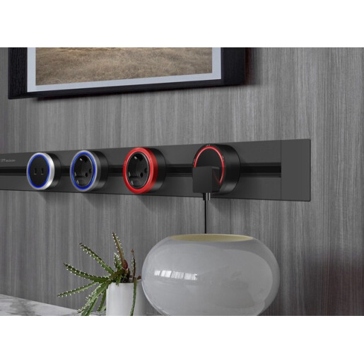 Listwa zasilająca do gniazd track system Tinsley 100cm podtynkowa szara
