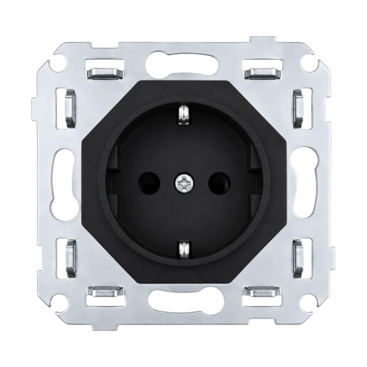 Togglica 4U mechanizm gniazdo Schuko czarny mat