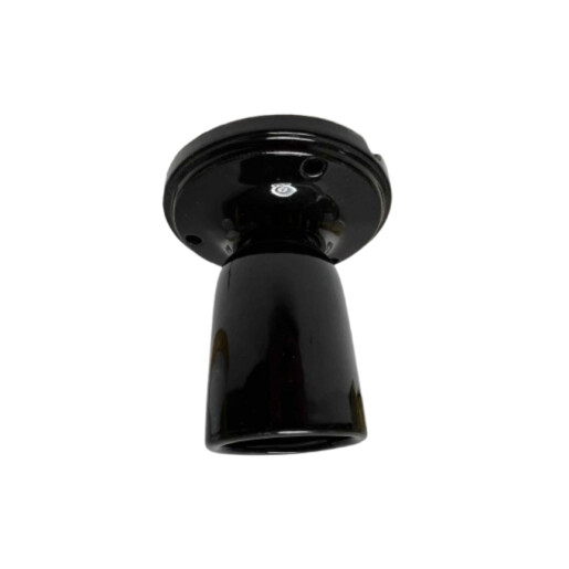 Kinkiet Oprawka ceramiczna E27 CZARNA sufit LAMPA