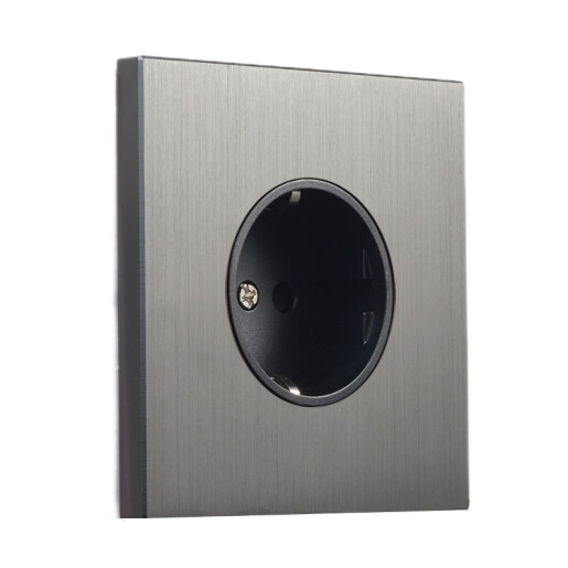 Gniazdo schuko kwadratowe metalowe nikiel eleganckie Togglica