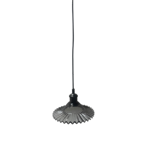 LAMPA RETRO SZARA SZKŁO 