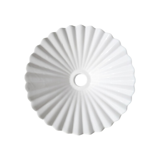Klosz ceramiczny falbana biały 32 cm 