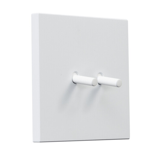 Włącznik kwadratowy metalowy podwójny- schodowy mat Togglica 4U Włącznik kwadratowy metalowy podwójny- schodowy mat Togglica 4U