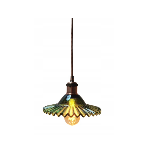 LAMPA RETRO ZIELONE SZKŁO 