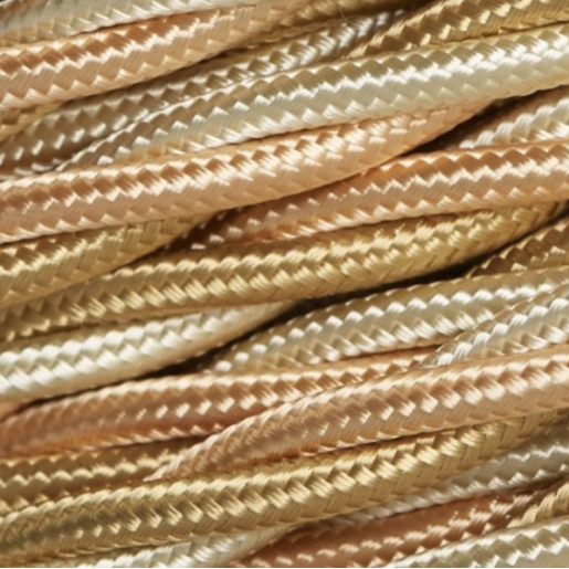 Kabel w oplocie przewód skręcany warkocz 3x1,5 trzykolorowy włoski GG