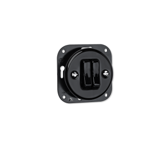 ANTICA NEW podwójny włącznik czarny podtynkowy K1-R114Q-B