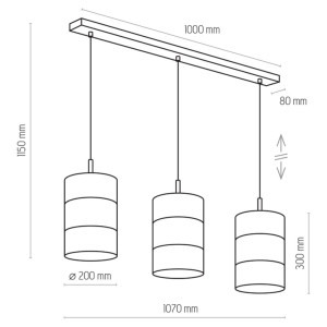 Lampa wisząca BOGART BLACK 3215 TK Lighting