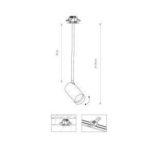 Lampa punkotwa MONO SURFACE LONG M - 7735