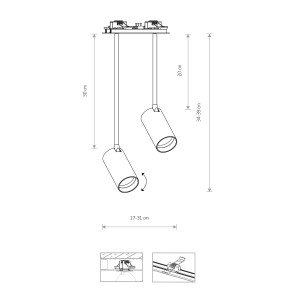 Lampa punkotwa MONO SURFACE LONG - 7743