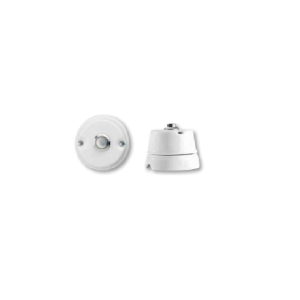 Porcelanowy włącznik natynkowy dzwonkowy chrom , GiGambarelli, 00134