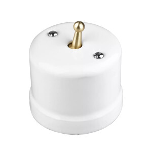 ANTICA TOOGLE  ceramiczny włącznik dzwonkowy biały K1-R231 NBM
