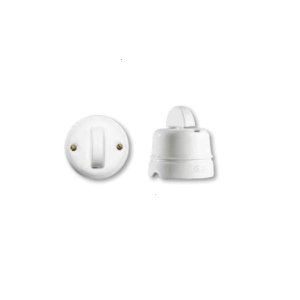 Porcelanowy włącznik natynkowy dwubiegunowy półksiężyc , GiGambarelli 00110
