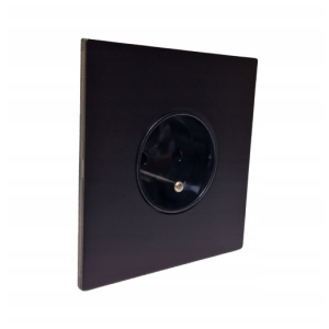 Gniazdo kontakt kwadratowe czarny mat eleganckie Togglica PC, ZVA111bl