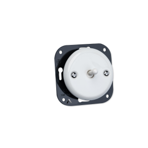 Ceramiczny podtynkowy włącznik pojedynczy schodowy biały 