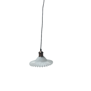 LAMPA RETRO BIAŁA SZKŁO 