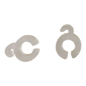 Uchwyt do linki stalowej i przewodu 6mm - biały oczkowy