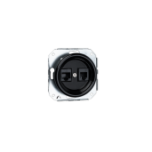 Antica ceramiczne gniazdo podtynkowe Internetowe 2xRJ45 czarne cat.6