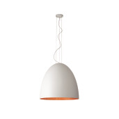 Lampa Wisząca sufitowa EGG WHITE/COPPER XL - 10325