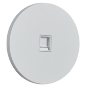 Gniazdo internetowe RJ45 okrągłe metalowe biały mat Togglica Round
