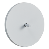 Włącznik okrągły metalowy pojedynczy / schodowy biały mat Togglica Round 4U