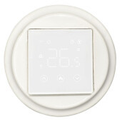 Podtynkowy termostat ogrzewania biały z ramką ceramiczną bez WiFi, nieprogramowalny