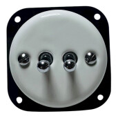 ANTICA TOOGLE  ceramiczny włącznik żaluzjowy biały/srebrny K1-R231N1SMC/W