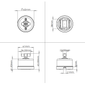 Natynkowy włącznik światła retro ANTICA GOLD czarny