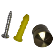 Uchwyt przewodu Alu otwór 9mm ,dia16mm, patyna