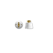 Porcelanowy włącznik natynkowy obrotowy modern, mosiądz, GiGambarelli, 00701