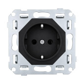 Togglica 4U mechanizm gniazdo Schuko czarny mat