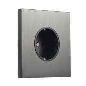 Gniazdo schuko kwadratowe metalowe nikiel eleganckie Togglica