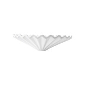 Klosz ceramiczny falbana biały 32 cm 