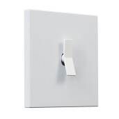 Włącznik kwadratowy metalowy pojedynczy / schodowy biały mat Togglica Deuce