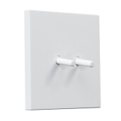 Włącznik kwadratowy metalowy podwójny- schodowy mat Togglica 4U