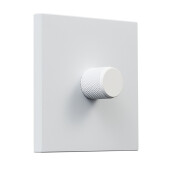 Włącznik kwadratowy metalowy ściemniacz biały mat