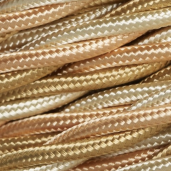 Kabel w oplocie przewód skręcany warkocz 3x1,5 trzykolorowy włoski GG